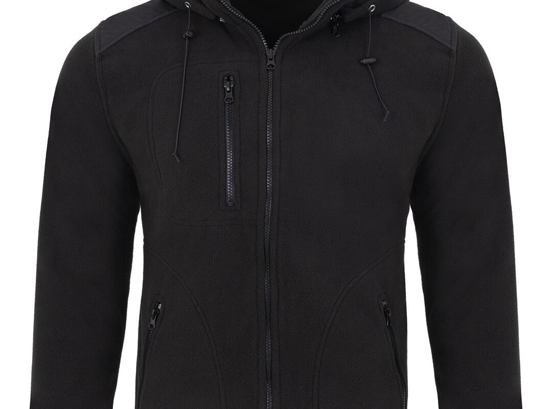 jhktshirt_flra340h_bkbk_3 (1) Батник Fleece Premium с капюшоном черный — изображение 1
