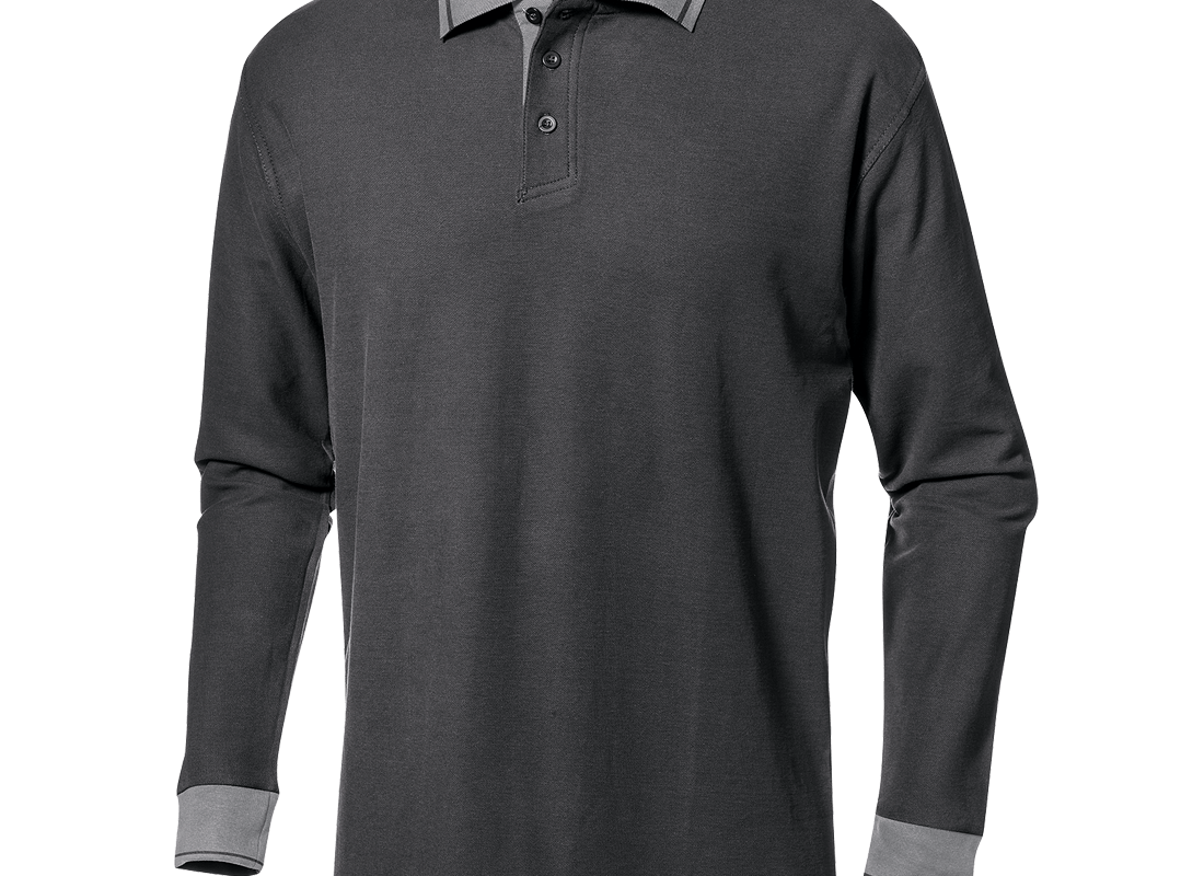 MC3016CA Tricou POLO Long Sleeve Grey - imagine 1